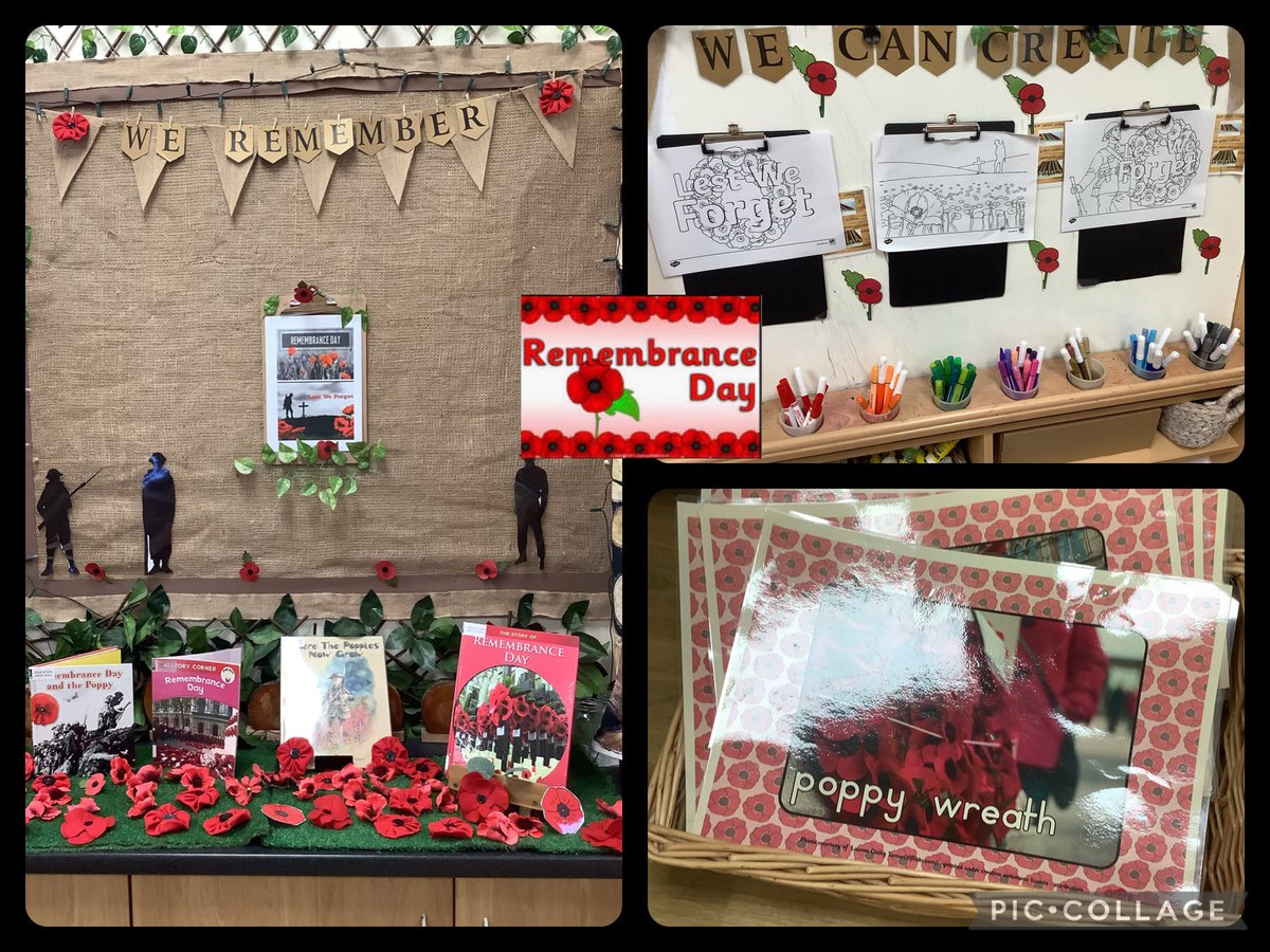 StGerardsWidnes's tweet photo. After half term @MrsT_EYFS nursery class will be learning about Remembrance Day and why we wear a poppy๐บThe classroom provision is set up for the children to explore and to develop their skills and learning #StGerardsEYFS #StGerardsHistory #RemembranceDay https://t.co/pxJrhmtk37