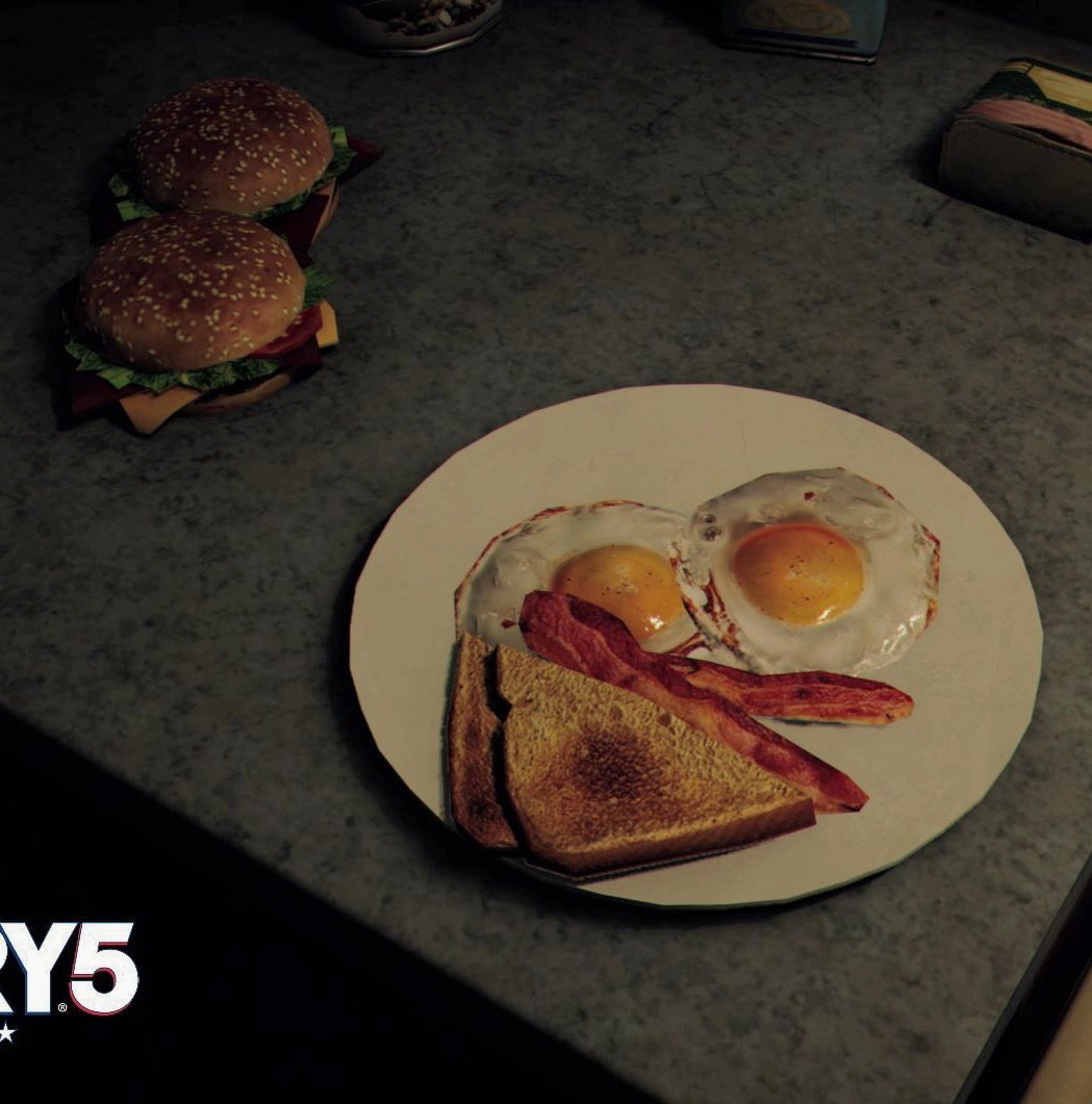 Eggs, Bacon and Toasts and Hamburgers - Far Cry 5 (2018)