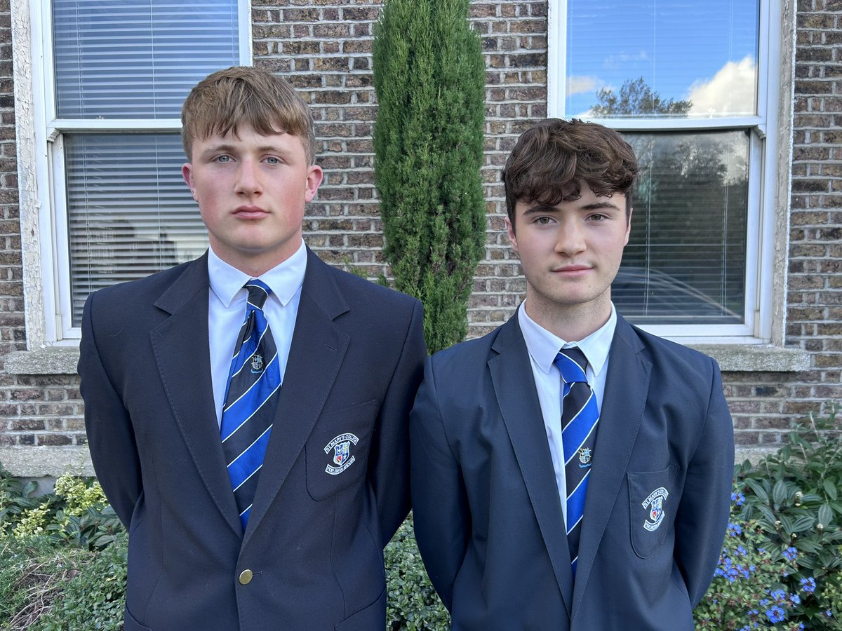Christian Flood and Robert O’Connor - school Captain and Vice Captain