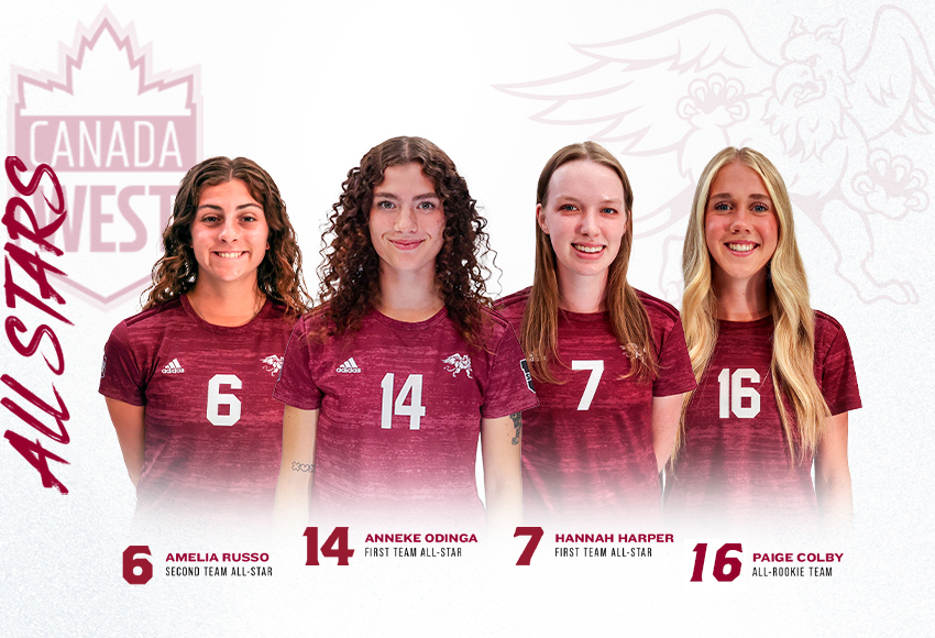 🏆ALL-STARS
For a 7th-straight season, <a href="/Griffins_WSOC/">MacEwan Griffins Women's Soccer</a> had multiple players earn recognition from <a href="/CanadaWest/">Canada West</a>.
Four Griffins were named to 2024 all-star teams.
Congrats to Anneke Odinga, Hannah Harper, Amelia Russo &amp; Paige Colby!
#GriffNation

STORY➡️macewangriffins.ca/sports/wsoc/20…