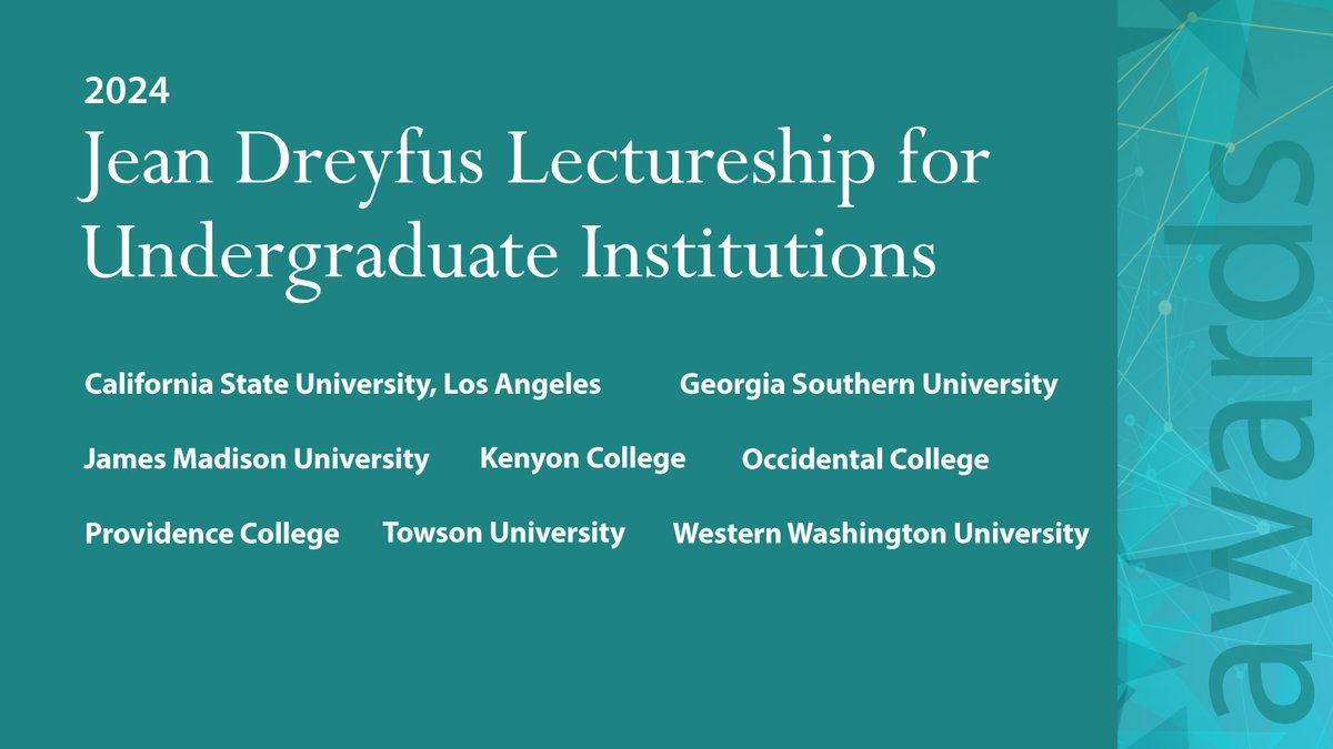 The Camille and Henry Dreyfus Foundation tweet media