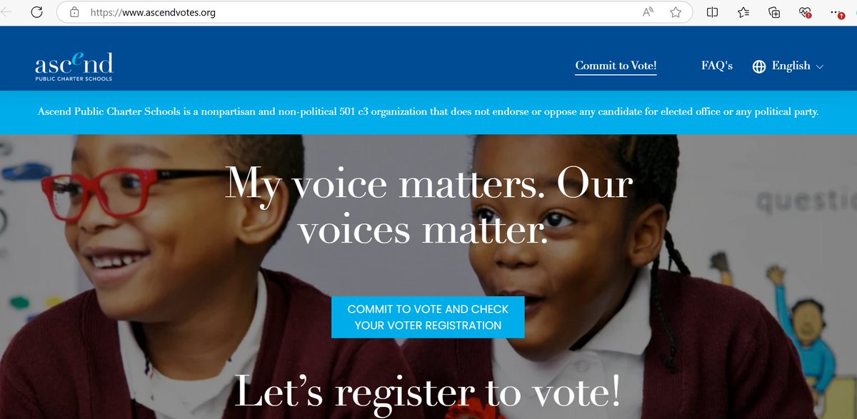 Ascend is proud to champion voter participation through AscendVotes.org! We’re equipping our community with the tools to register and get informed for the upcoming elections. We are committed to making sure everyone’s voice is heard! 

#AscendVotes #VoterRegistration