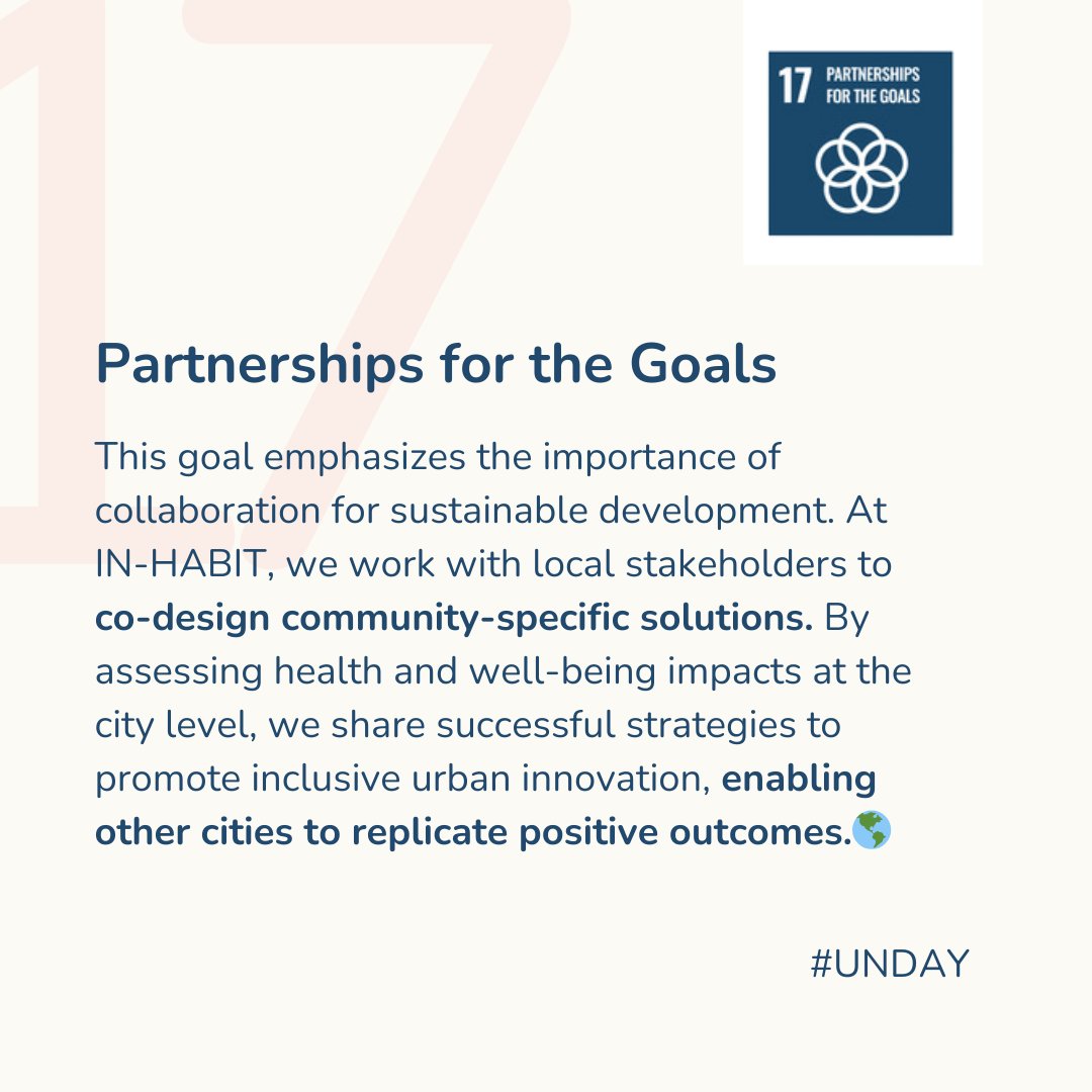 INHABIT_H2020's tweet photo. Today, we celebrate unity and cooperation with the UN! At IN-HABIT, we embrace all 17 SDGs, but three especially guide our mission to build healthier, inclusive communities. Tap below to see which ones! 👉
#UNDAY #Cityvolution #HumanSizeCity #INhabiTowns #UnitedNations #INHABIT https://t.co/kRInf0FhmJ