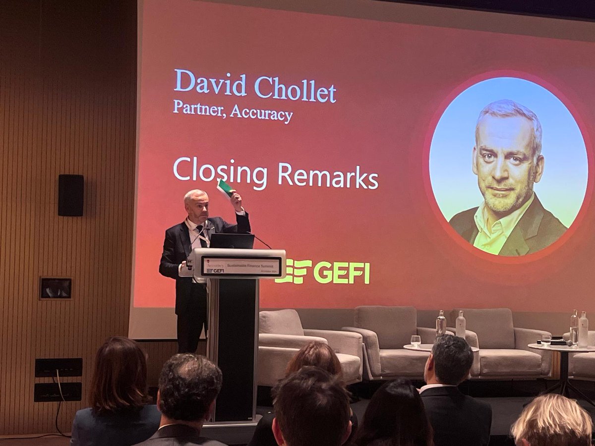 David Chollet closed the summit with a passionate keynote urging that "as we accelerate towards sustainability, timing is critical. Later is too late. Remember, there is no sustainable company in an unsustainable world. Let's act better, faster, stronger!"

#ESG #sustainable
