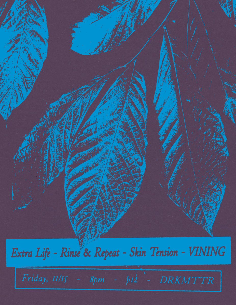 We request your attendance at DRKMTTR on November 15th. So excited to be playing with Extra Life, Rinse &amp; Repeat, and Skin Tension! Let’s party

Flyer design by <a href="/skinmeadow/">thick lizzy</a>