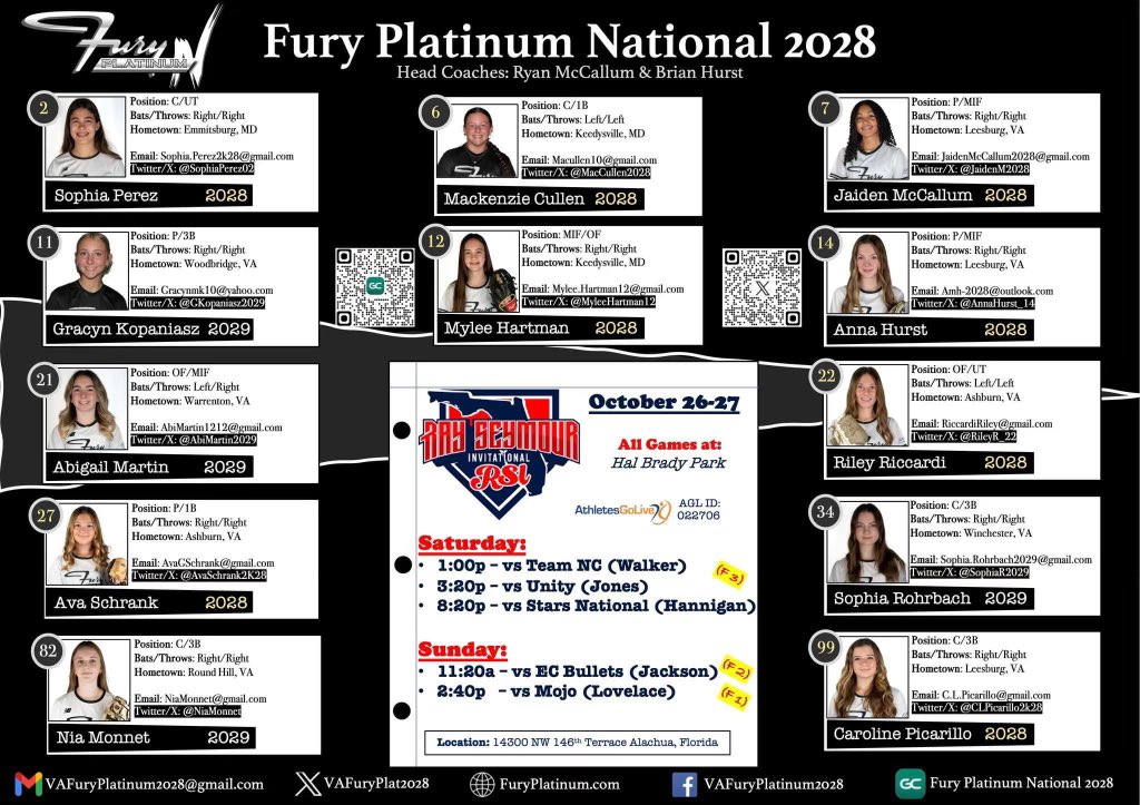 Excited to start my recruiting/showcase journey with these ballers! Headed to Gainesville, FL for the <a href="/ConnectSports_/">Connect Sports</a>  Ray Seymour Invitational.
<a href="/VAFuryPlat2028/">Fury Platinum National - McCallum 2028</a> <a href="/FuryPlatinumVA/">Fury Platinum Virginia</a>