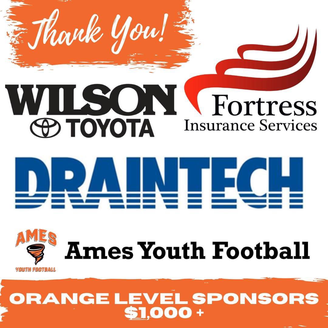 AmesYFootball's tweet photo. We had a great season this year and it wouldn't be possible without our Sponsors.
🏈Draintech Plumbing Drain Cleaning Hydro Jetting- https://t.co/cf4tCK5A1D
🏈Wilson Toyota of Ames 
https://t.co/UM6z7gAv3E
🏈Fortress Insurance Services 
https://t.co/U8ycPSkut7 https://t.co/XVApU2zd7R