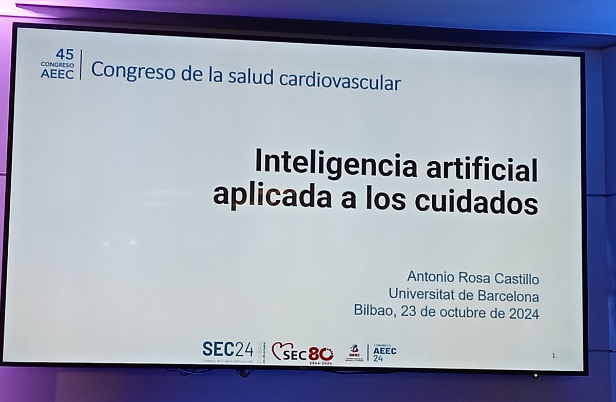 Conchi Cruzado (@cruzadoconchi) on Twitter photo La IA se ha colado en los cuidados!! <a href="/AEEC_enfcardio/">Asociacion Española de Enfermeria en Cardiologia</a> ##AEEC24 #Bilbao24 La IA se ha colado en los cuidados!! <a href="/AEEC_enfcardio/">Asociacion Española de Enfermeria en Cardiologia</a> ##AEEC24 #Bilbao24