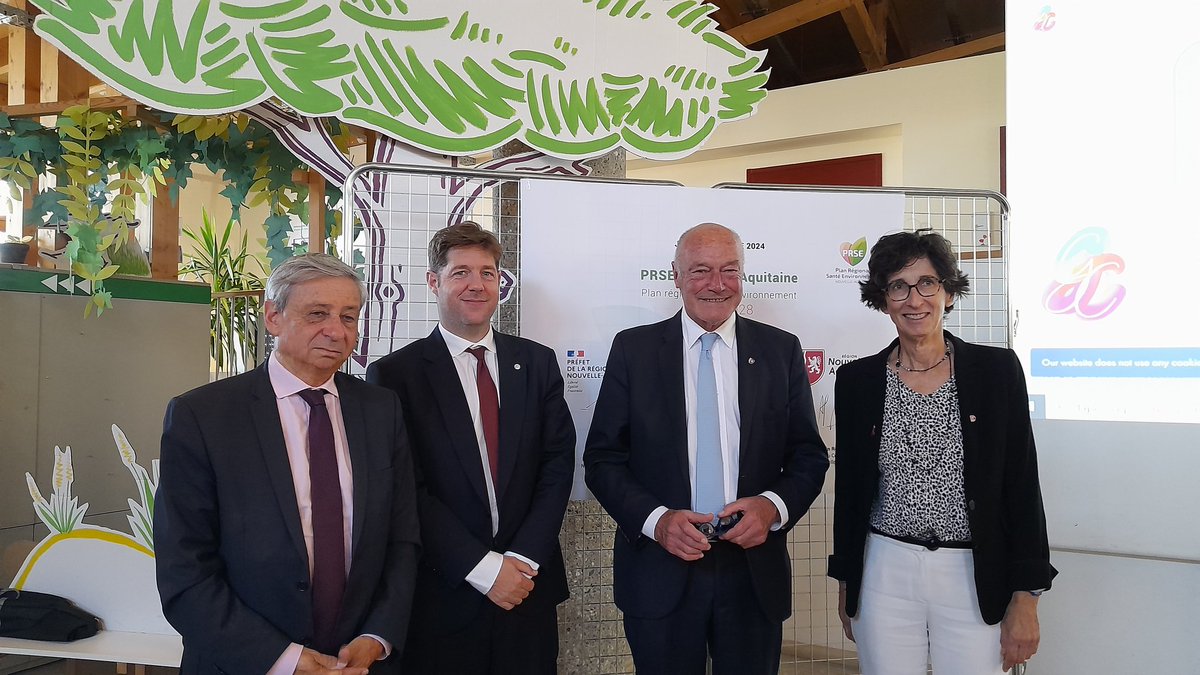ARS_NAquit's tweet photo. #PRSE🌍| @ElleboodeB, @al_rousset et le @PrefAquitaine33 signent le 4e Plan Régional Santé Environnement Nouvelle-Aquitaine 2024-2028 ➡ Une réponse aux nouveaux enjeux de #santé d’aujourd’hui et de demain.
Plan copiloté par @ARS_NAquit @NvelleAquitaine & @PrefAquitaine33 https://t.co/WcsrLT83lB