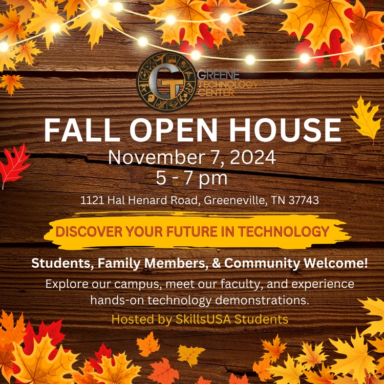 Join GTC for our annual Open House on November 7! Check out our work-ready programs, meet our new teachers, and learn more about fast growing, high demand technology careers!

#gtcworkready #bettertogether
#futurecareers #technology