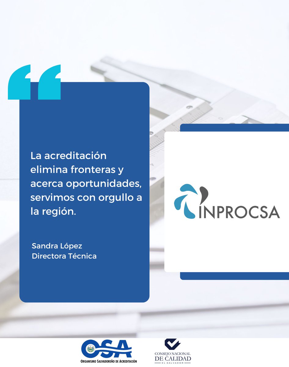 Organismo Salvadoreño de Acreditación tweet media