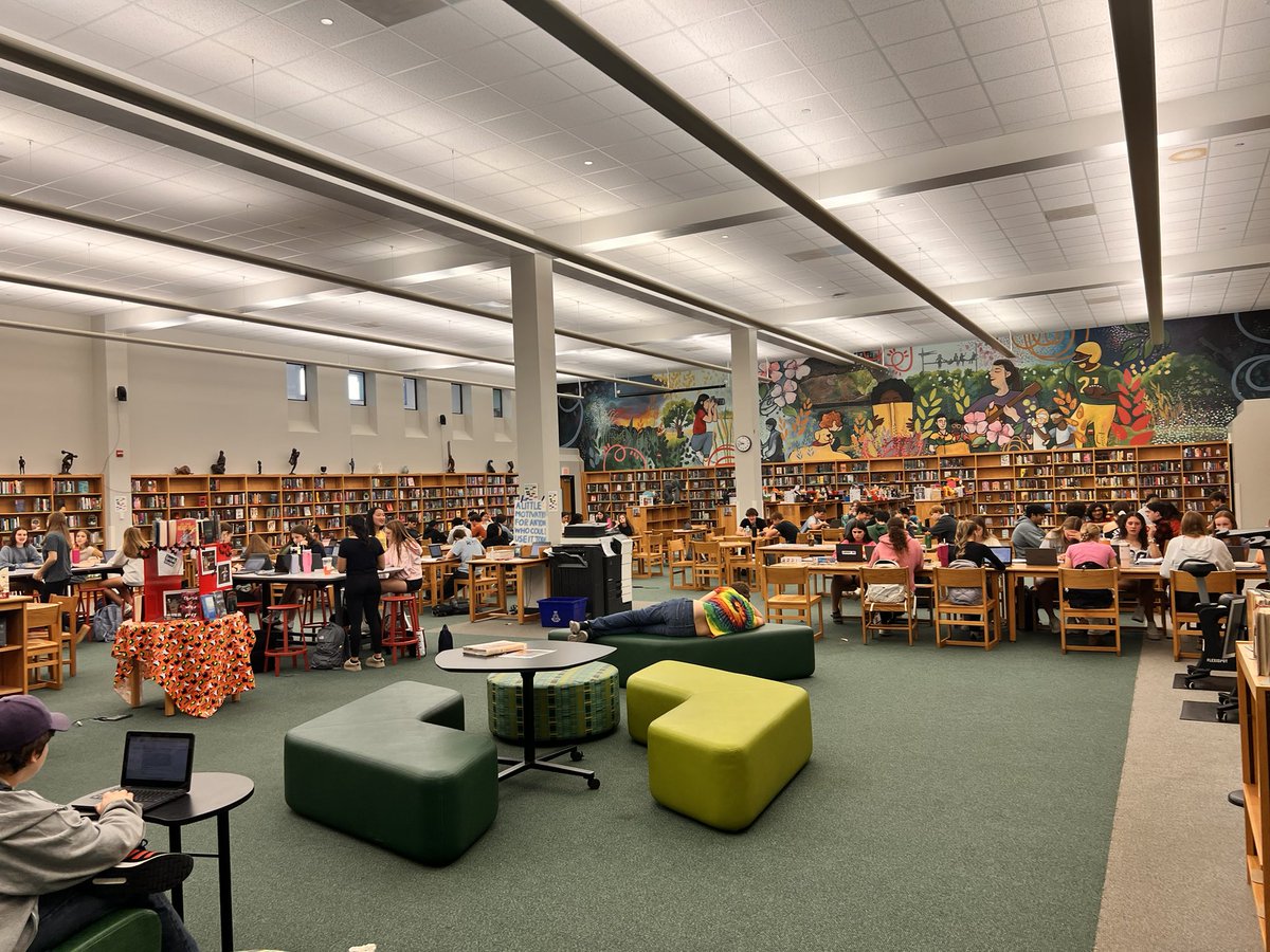 I’m so proud of the welcoming atmosphere our RBHS Media Center works hard to create! So many students use this space daily to collaborate, study, and decompress…what a gift to our school community! #REPROCKBRIDGE #RockBridgeRocks