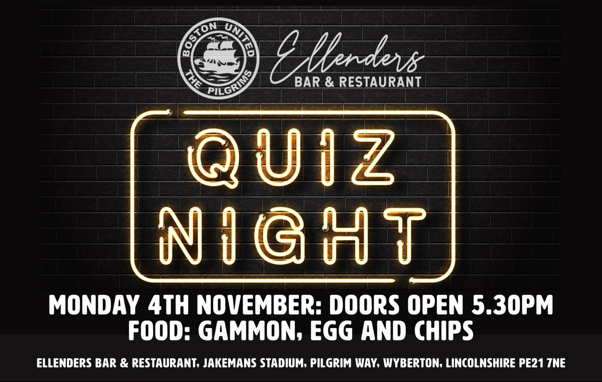 Our next Quiz Night is Mon 4th Nov - £10 p/person which includes food (maximum teams of four). Food will be gammon, egg &amp; chips. Request V/Ve option available at booking.

Doors open 5.30pm, food served 6pm, quiz starts 7.30pm. Prizes up for grabs! 

Book: sugarvine.com/restaurant/ell…
