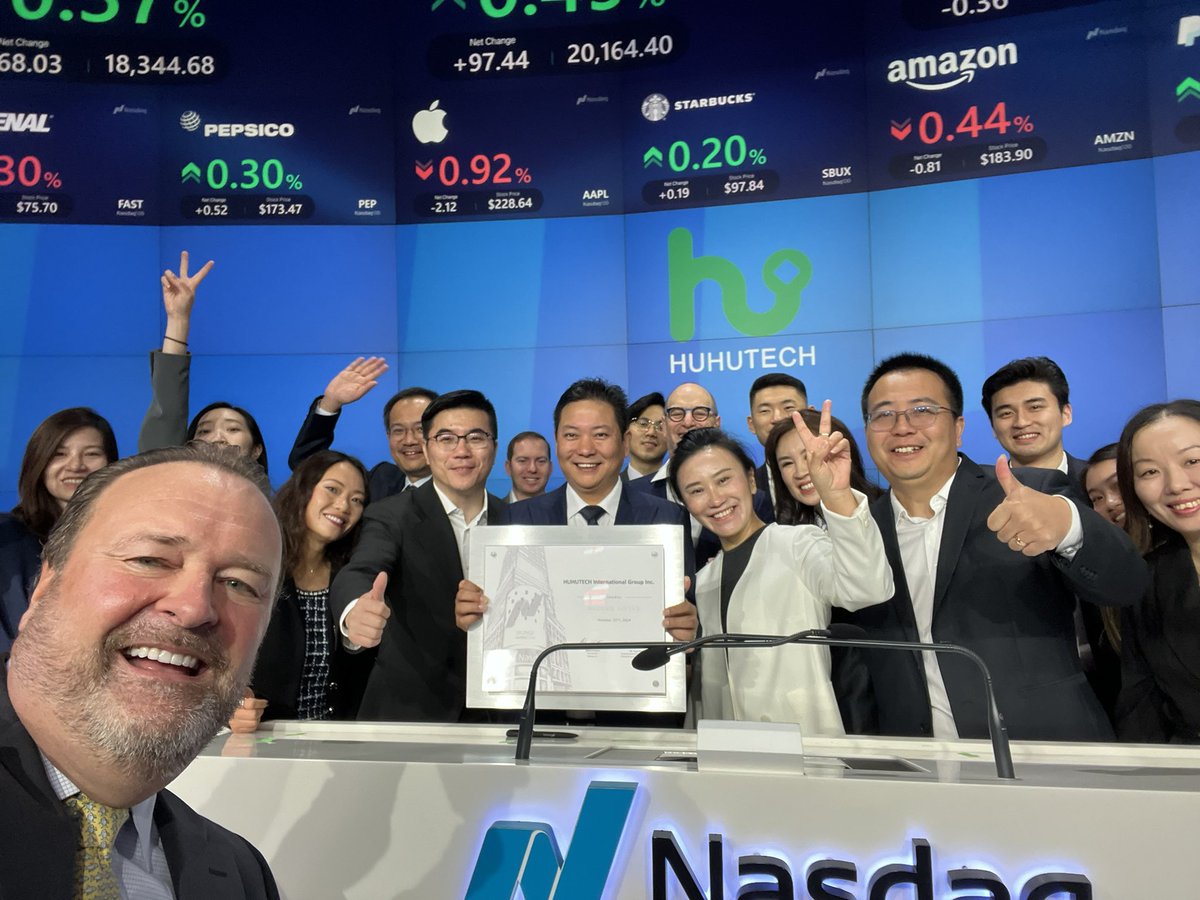 Celebrating $huhu HUHUTECH and their <a href="/NasdaqExchange/">Nasdaq Exchange</a> IPO!! Congratulations!
