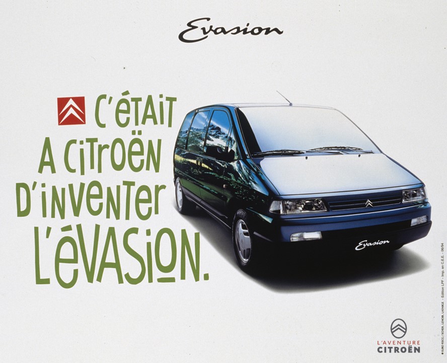 CitroenHeritage's tweet image. Pub pour le Citroën #Evasion avec le #TypeH... il y a 30 ans ! 😃
Le monospace Evasion jouait la carte générationnelle en s'adressant à ceux qui avaient 20 ans dans les années 70 et donc 40 dans les années 90. Vous avez la ref ?😉
📷 Archives de Terre Blanche /  EURO RSCG #pub