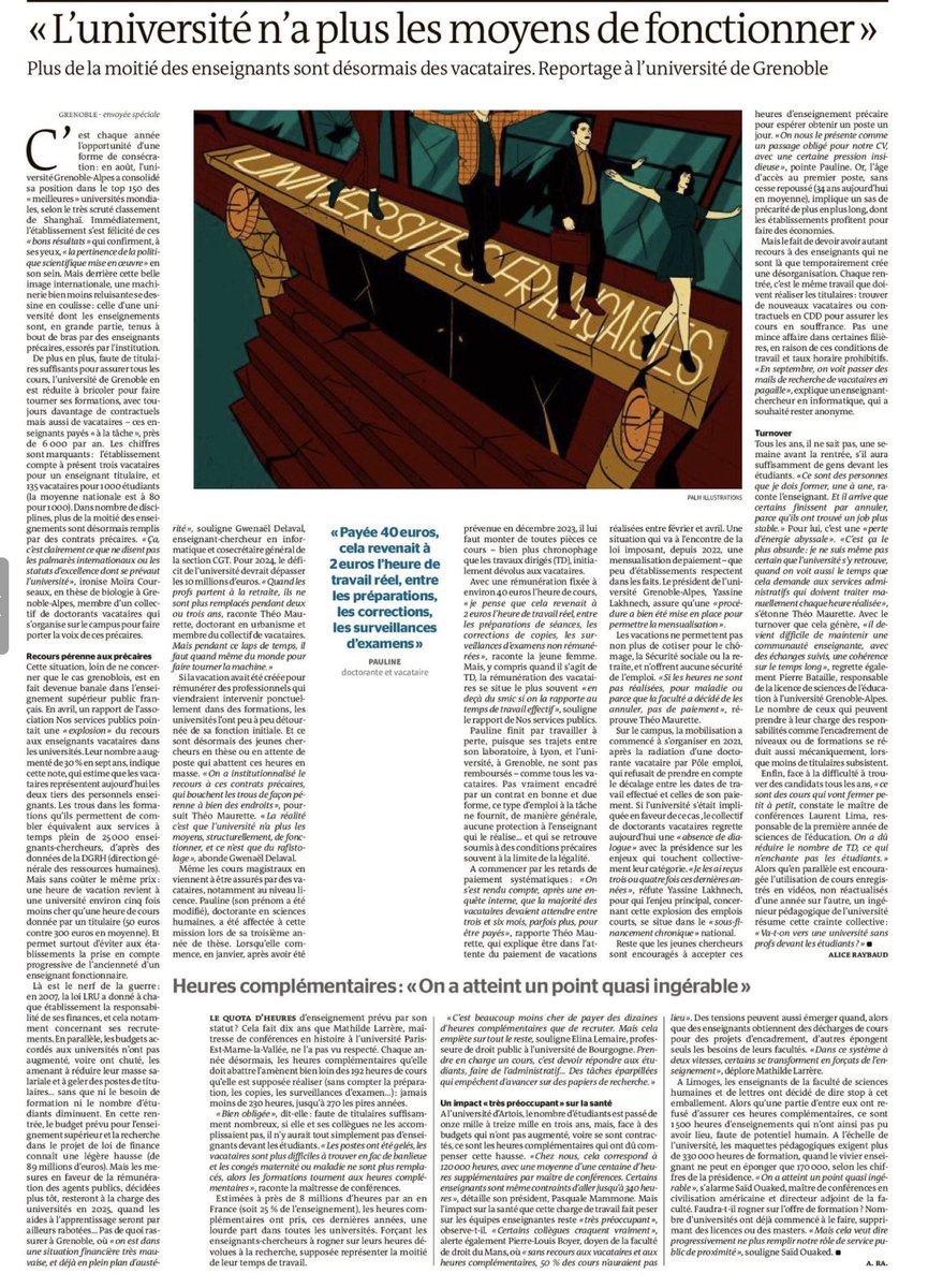 "L'université n'a plus les moyens de fonctionner" via Le monde