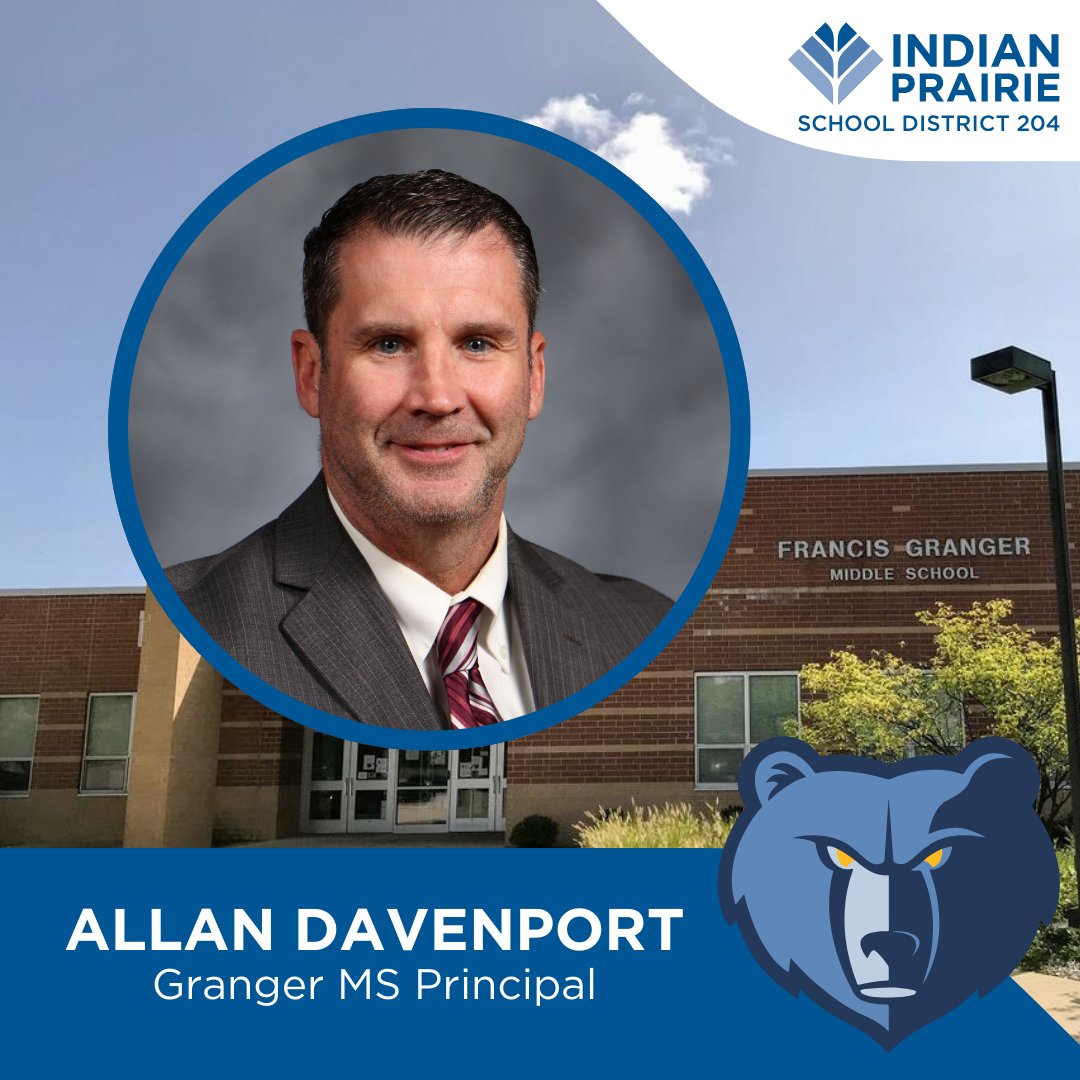 Indian Prairie 204 (@ipsd204) on Twitter photo Thank you, Principal Allan Davenport, for your dedication, passion, and leadership at Granger Middle School.
This National Principals’ Month, join us in recognizing each of our schools’ Principals! <a href="/allandavenport/">Allan Davenport</a> Thank you, Principal Allan Davenport, for your dedication, passion, and leadership at Granger Middle School.
This National Principals’ Month, join us in recognizing each of our schools’ Principals! <a href="/allandavenport/">Allan Davenport</a>