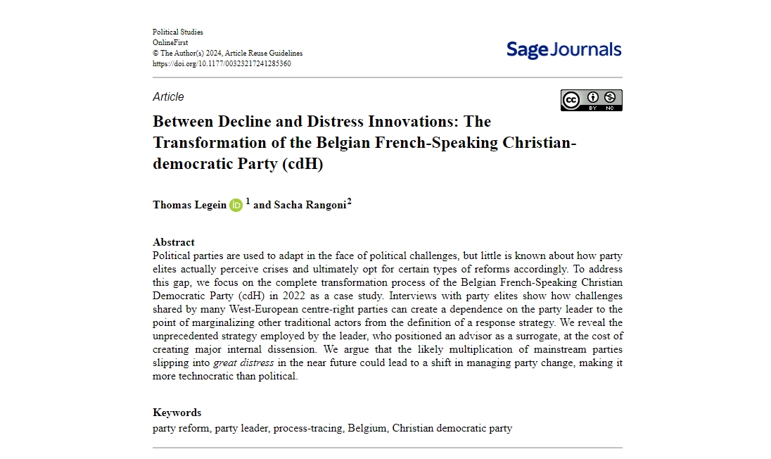 Political Studies (@polstudies) on Twitter photo The transformation of the Belgian Christian-democratic party (cdH) - @ThomasLegein & <a href="/SRangoni/">Sacha Rgi</a> examine how this process concentrated power in the party leader's and a shadow advisor's hands: journals.sagepub.com/doi/full/10.11… (OPEN ACCESS)
<a href="/SAGECQPolitics/">Sage Politics</a> <a href="/PolStudiesAssoc/">Political Studies Association</a> #ECRs The transformation of the Belgian Christian-democratic party (cdH) - @ThomasLegein & <a href="/SRangoni/">Sacha Rgi</a> examine how this process concentrated power in the party leader's and a shadow advisor's hands: journals.sagepub.com/doi/full/10.11… (OPEN ACCESS)
<a href="/SAGECQPolitics/">Sage Politics</a> <a href="/PolStudiesAssoc/">Political Studies Association</a> #ECRs