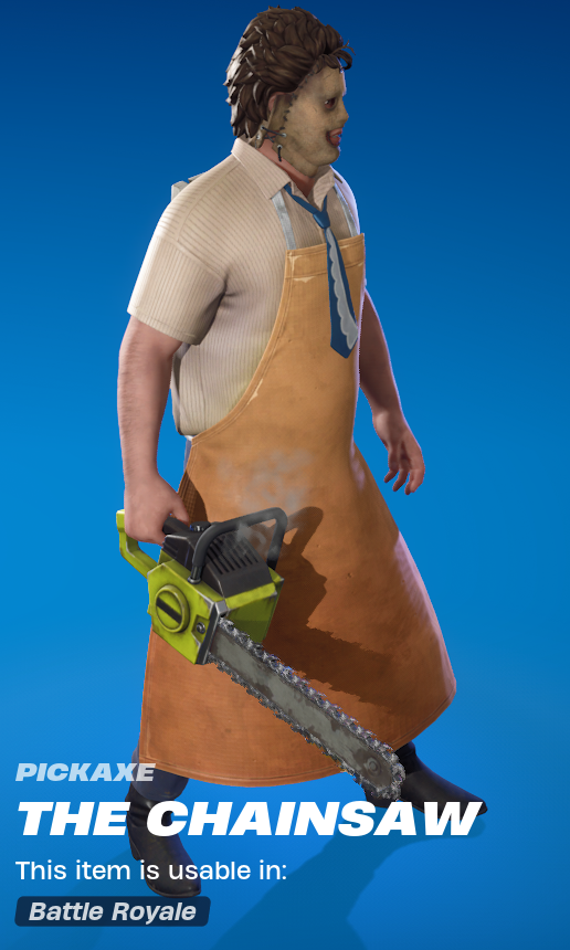 GranbeFN's tweet photo. HUGE THANKS TO EPIC GAMES FOR FORTNITE LEATHERFACE!!! (and jam tracks!) 🔥💯 #EpicPartner

Prices:
📌 Outfit: 1500 V-Bucks
📌 Pickaxe + Emote: 1200 V-Bucks
📌 Wrap: 500 V-Bucks
🛍️ Bundle: 2500 V-Bucks

LOOKS AWESOME! It will be in the Item Shop TOMORROW! (October 25, 8pm ET) 🤠🪚