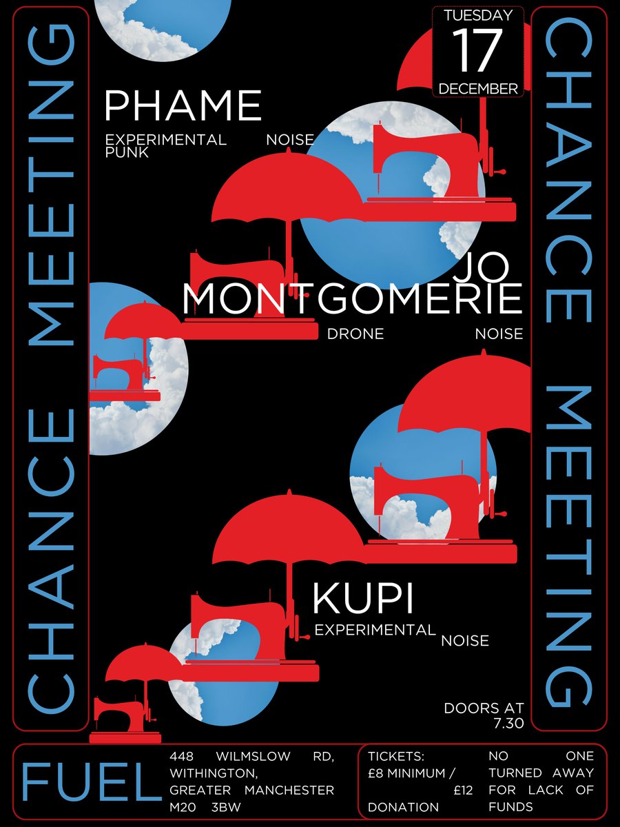 PHAME + JO MONTGOMERIE + KUPI

17/12/2024, Fuel Cafe Bar

buytickets.at/chancemeeting/…