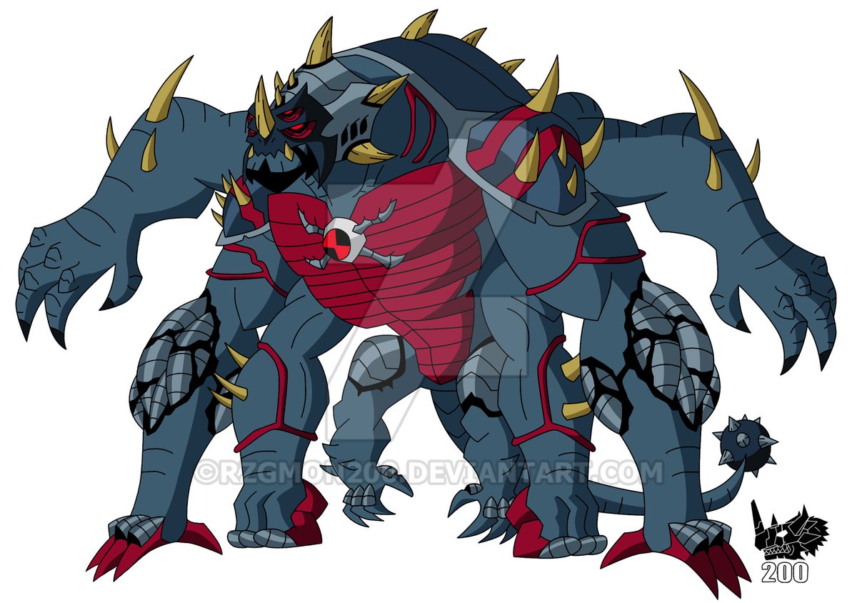 Ko-Fi commission for Marshmellow, a fusion between Ultimate Humungousaur  and Ultimate Four Arms. If you want a commission, send me a DM or go to my  Ko-fi page: https://t.co/NdVDabm8dt Also support me, image size:1200x844