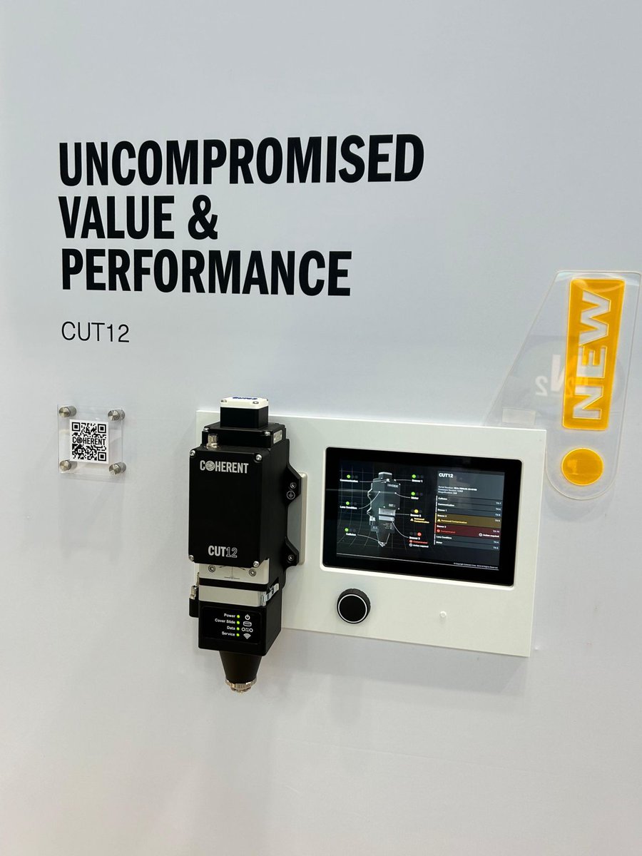 CoherentCorp's tweet image. Introducing at EuroBLECH: The new CUT12 – precision, versatility, and value in one cutting head. Boost productivity, reduce downtime, and achieve consistent, high-quality results.

Discover more: bit.ly/48oB9Om

#LaserCutting #FiberLaser #Coherent