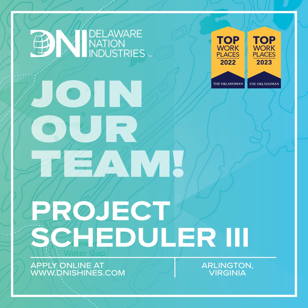 DNI is accepting applications for a Project Scheduler III under the U.S. Department of State in Arlington, Virginia. Click link for full job description. Must have expert knowledge of advanced planning &amp; scheduling methodologies.
bit.ly/40fDokO
#StateDept #governmentjob