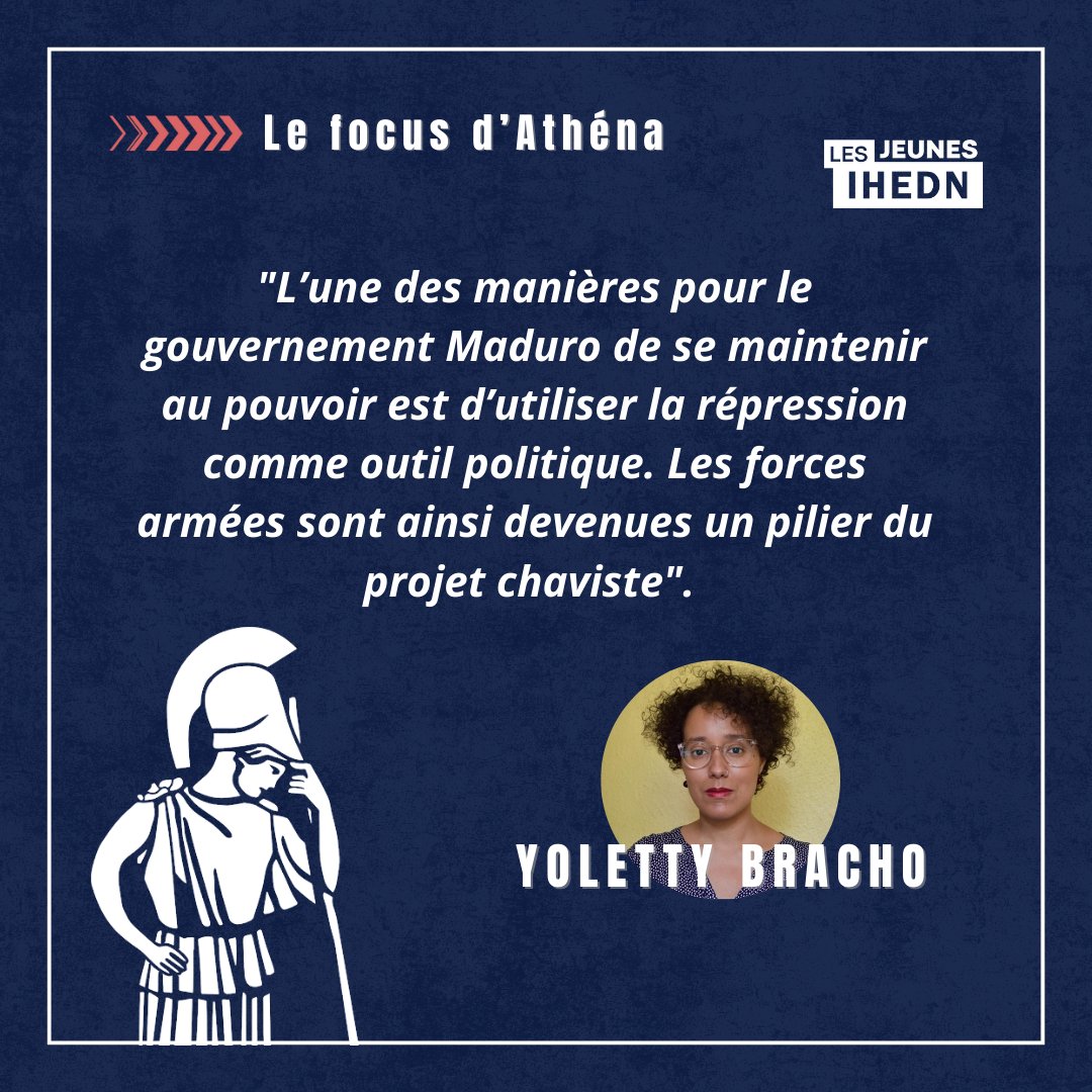 [#FocusdAthéna] 🗳️Prenez part à l’interview exclusive de Madame Yoletty Bracho qui nous aide à comprendre la place centrale des forces armées dans le maintien du pouvoir au Venezuela.

♟️ Pour lire l’intégralité de l’article  bit.ly/48o6wsm

#TeamAthéna
