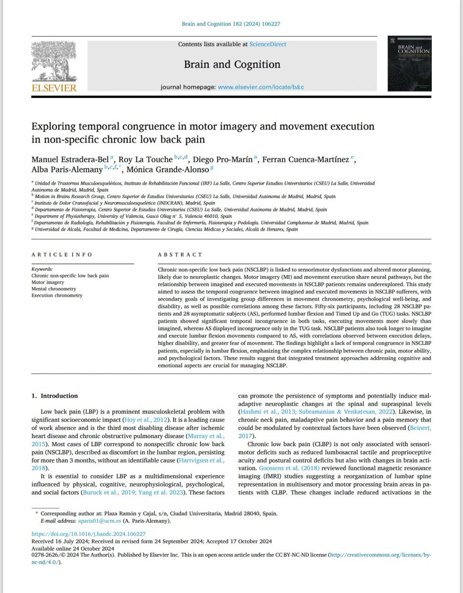 Estoy muy contento de que se haya podido publicar nuestro trabajo. Muchas gracias por todo el apoyo <a href="/monigrandeal/">Mónica Grande-Alonso</a> .
sciencedirect.com/science/articl…
<a href="/LaSalleClinica/">Clínica Universitaria La Salle</a> <a href="/RoyLaTouche/">Roy La Touche Arbizu</a> <a href="/LaSalleSaludUAM/">La Salle Facultad Salud</a>