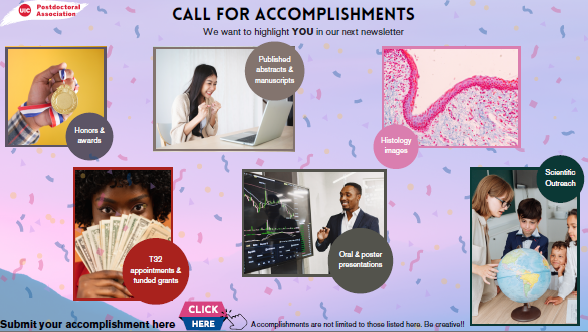 UICPostdoc's tweet image. Help us celebrate the amazing work of UIC Postdocs! 🌟
We are seeking submissions for our quarterly newsletter to highlight the accomplishments of our postdocs - from publications to awards, images to outreach - anything you are proud of!
Submit here: bit.ly/3YmM0DE