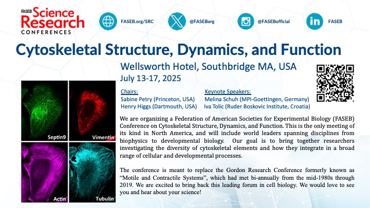 LabPetry's tweet image. Interested in actin, intermediate filaments and microtubules? Then this FASEB conference is for you – the only one in North America focused on the cytoskeleton with fantastic speakers. July 13-17 2025 in Southbridge MA.
#cytoskeleton #FASEB #CytoskeletalStructureDynamicsFunction