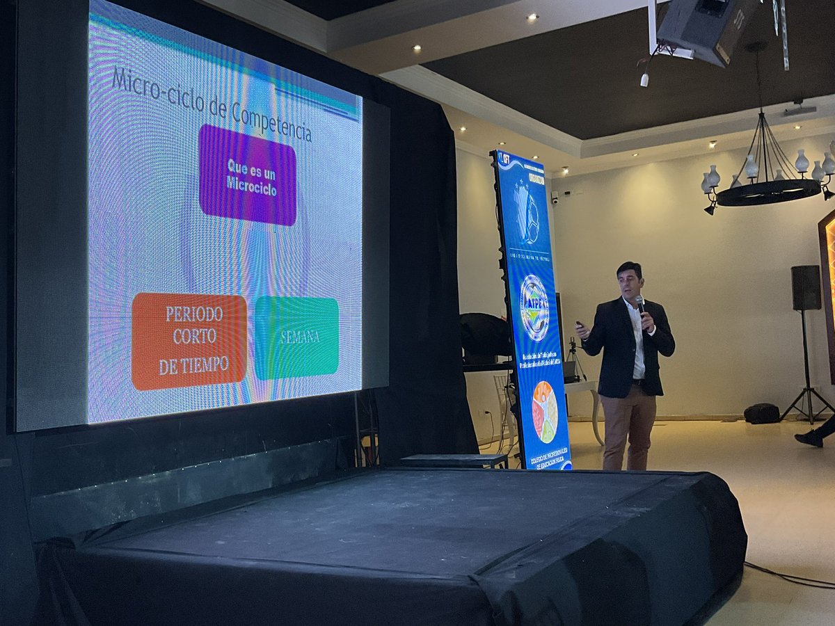 CongFutbolTuc's tweet photo. #1erCongresoDeFutbolTucumano
Diserta el Prof. Cecilio Soria. “Sesiones de Entrenamiento de Microciclo en Futbol Profesional.
La Importancia del Entrenamiento Específico de la Fuerza en Deportistas de Alto Rendimiento”
@ATOficial
@CASMOficial 
@LigaTucumana 
@atpfna https://t.co/OmJW3ybJ00