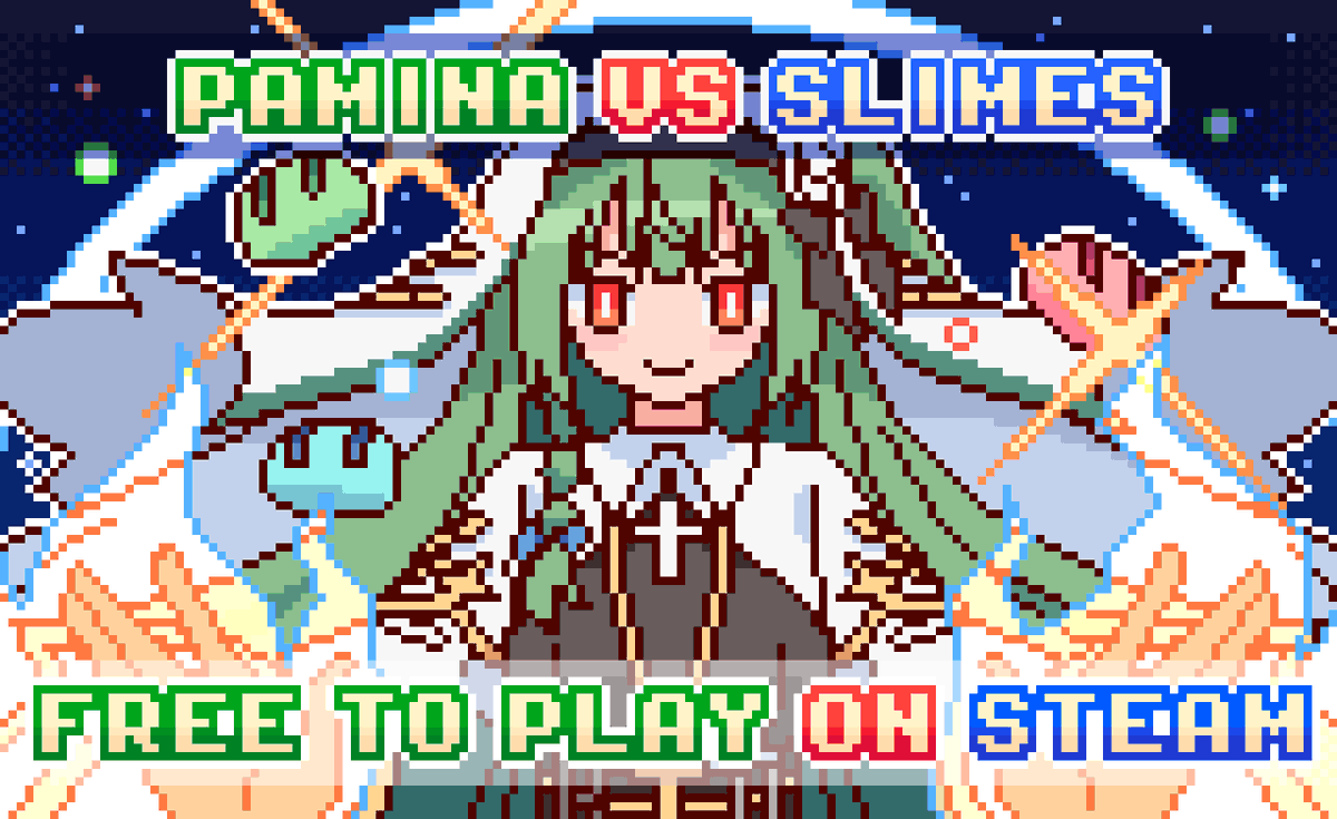 Pamina VS Slimes is released on Steam! It is FREE TO PLAY!

store.steampowered.com/app/3261500/Pa…