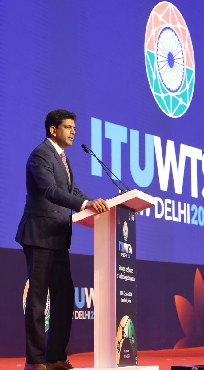 PemmasaniOnX's tweet image. As the World Telecommunication Standardization Assembly, first ever in Asia, comes to a close in Delhi, it again underlines the growing global stature of India.

Attended the closing ceremony of this most successful event, in terms of participation and outcome.

#IMC2024 #WTSA24