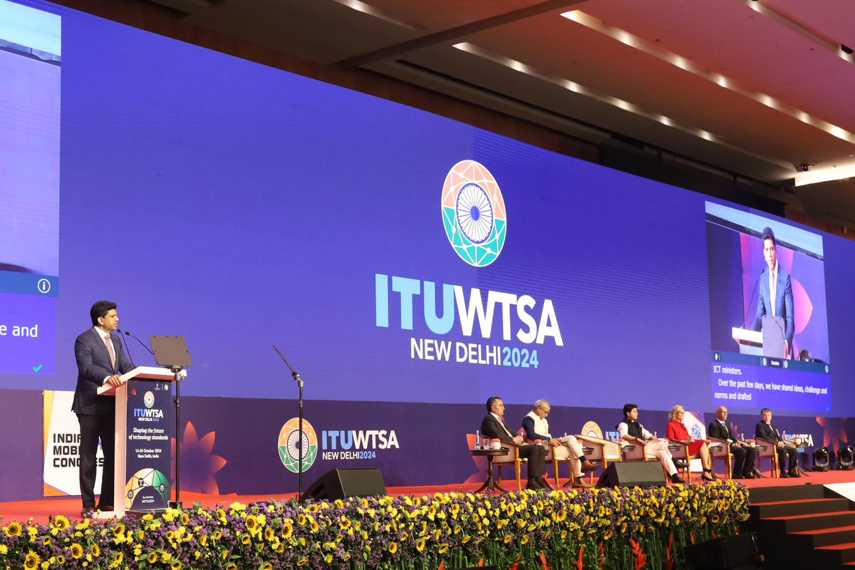 PemmasaniOnX's tweet image. As the World Telecommunication Standardization Assembly, first ever in Asia, comes to a close in Delhi, it again underlines the growing global stature of India.

Attended the closing ceremony of this most successful event, in terms of participation and outcome.

#IMC2024 #WTSA24