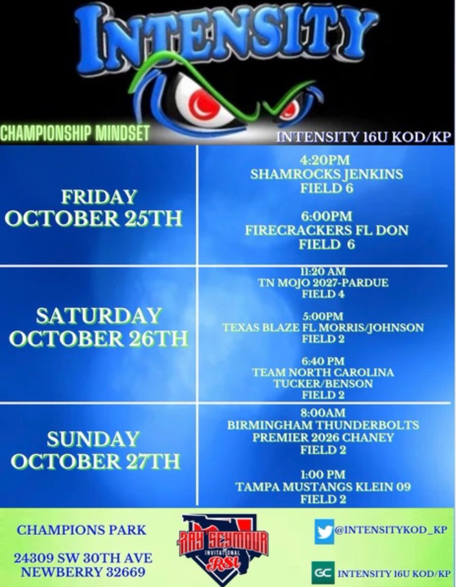 Lilyann Surber (@lilysurber27) on Twitter photo I had a great time in Houston last weekend. Check out our schedule this weekend <a href="/ray_seymour/">Ray Seymour Invitational</a> Canโt wait to get back out there!
<a href="/IntensityKOD_KP/">kp@jerseyintensity.com</a> <a href="/SoftballDown/">Down South Softball</a> <a href="/SBRRetweets/">Softball Recruiting Reposts</a> <a href="/LineDsoftball/">Line Drive Media</a> <a href="/TOP_D1RECRUITS/">Softball Top Preps Retweet</a> <a href="/ExtraInningSB/">EXTRA INNING SOFTBALL</a> I had a great time in Houston last weekend. Check out our schedule this weekend <a href="/ray_seymour/">Ray Seymour Invitational</a> Canโt wait to get back out there!
<a href="/IntensityKOD_KP/">kp@jerseyintensity.com</a> <a href="/SoftballDown/">Down South Softball</a> <a href="/SBRRetweets/">Softball Recruiting Reposts</a> <a href="/LineDsoftball/">Line Drive Media</a> <a href="/TOP_D1RECRUITS/">Softball Top Preps Retweet</a> <a href="/ExtraInningSB/">EXTRA INNING SOFTBALL</a>