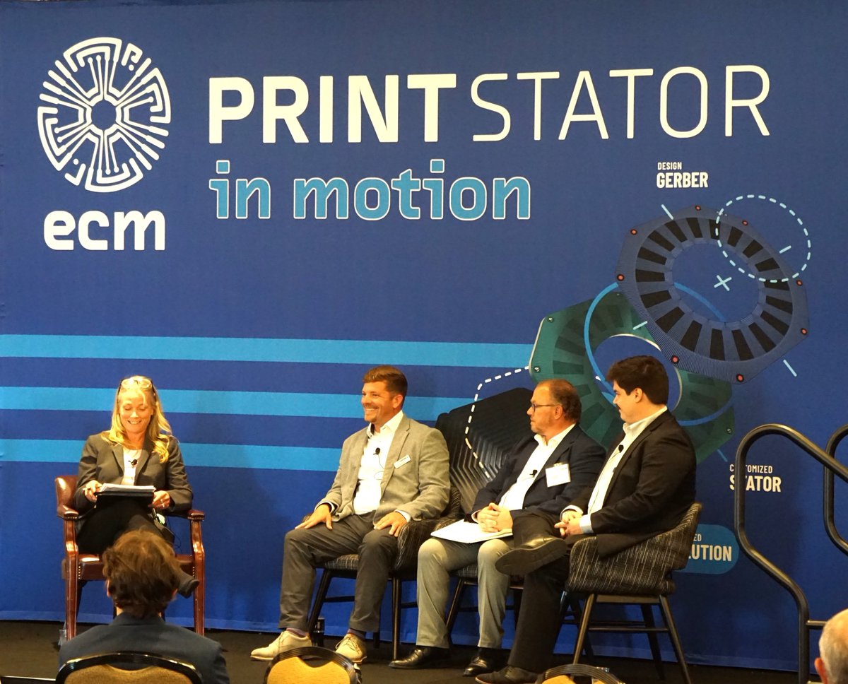 pcbstator's tweet image. Thanks to all who came out to ECM&apos;s #PrintStatorInMotion event. We had a fantastic day highlighting the impact, innovation, perspectives, and future of #PrintStator #PCBStator #electricmotor design.