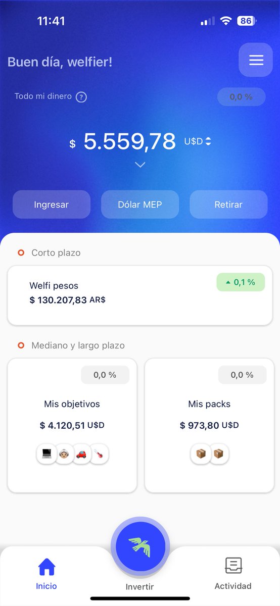 tomasametlla's tweet image. Hoy lanzamos la App de Welfi, el primer asesor financiero virtual de Argentina. Un caño. Vos decís para que queres ahorrar y recibís una recomendación de inversión a medida.