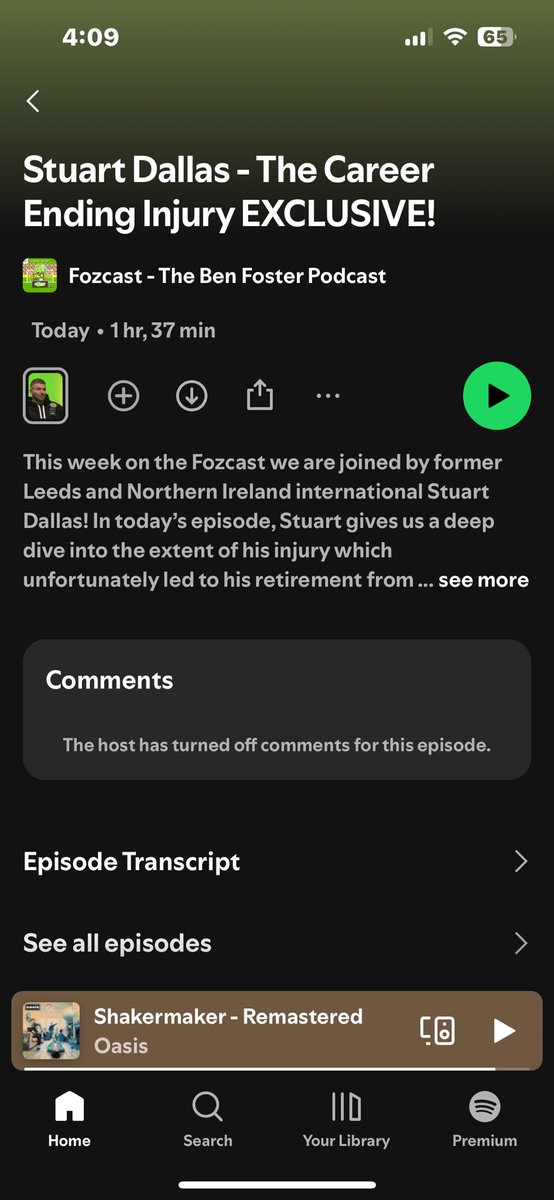 #lufc fans <a href="/dallas_stuart/">stuart dallas</a> is on the <a href="/BenFoster/">Ben Foster</a> podcast today
