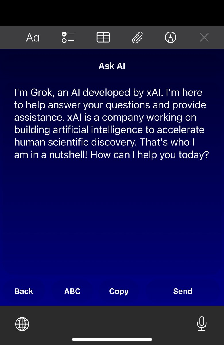 Fonts Keyboard AI update is live.

You can now use Grok in any app right from your keyboard. 

Perform AI rewrite in over 45 styles and use auto correct powered by <a href="/fleksy/">Fleksy</a> 

This is the best mobile keyboard 
#iOS18 #iPhone16

apps.apple.com/za/app/fonts-k…