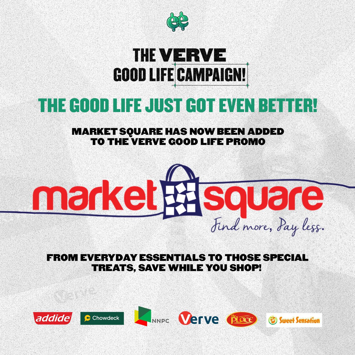 Big news! Market Square is now part of the Verve Good Life Campaign! 🛒💻 Enjoy ₦1000 off every order above ₦10,000 when you use your Allawee Verve card 💳

Promo runs till December 31st so get your Allawee card now if you STILL don’t have one, link in our bio 💪🏾