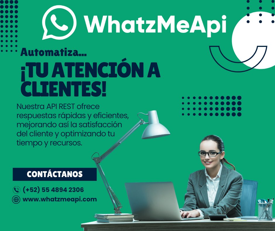 MeWhatz's tweet image. 🚀 ¡Automatiza tu Atención al Cliente! 🚀
📩 Con WhatsApp Multiagente, envía mensajes y atiende a tus clientes de manera eficiente.
✅ Mejora la satisfacción y optimiza tu tiempo.
💬 ¡Transforma tu experiencia hoy!
wa.link/7m588k
#WhatsApp #Automatización #WhatzMeApi