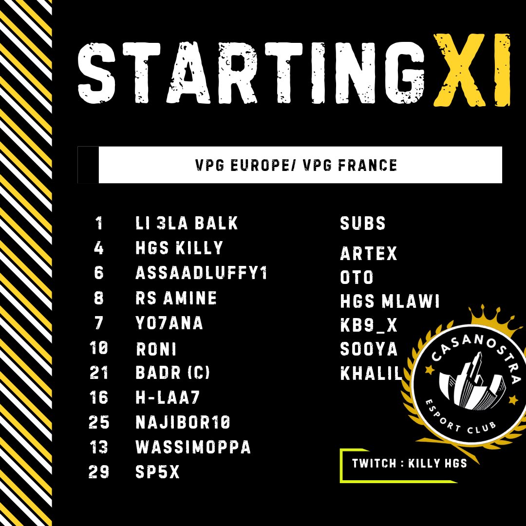 CASANOSTRA (@casanostra_cp) on Twitter photo 📍Les 11 départ de ce soir <a href="/VPGEurope/">Virtual Pro Gaming | Europe</a> <a href="/VPGFrance_/">VPG France</a>
Ready for the challenge 😁⚔️⚫️🟡 📍Les 11 départ de ce soir <a href="/VPGEurope/">Virtual Pro Gaming | Europe</a> <a href="/VPGFrance_/">VPG France</a>
Ready for the challenge 😁⚔️⚫️🟡