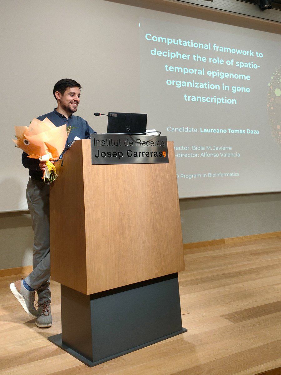 Josep Carreras Leukaemia Research Institute (IJC) (@carrerasijc) on Twitter photo Proud of our new Doctor, Laureano Tomás from <a href="/JavierreLab/">Javierre_Lab</a>, after his excellent #PhD thesis defense yesterday at the Josep Carreras Institute’s auditorium💐
Congratulations for your amazing research and hard work, Dr. Tomás! 🧑🔬 Proud of our new Doctor, Laureano Tomás from <a href="/JavierreLab/">Javierre_Lab</a>, after his excellent #PhD thesis defense yesterday at the Josep Carreras Institute’s auditorium💐
Congratulations for your amazing research and hard work, Dr. Tomás! 🧑🔬