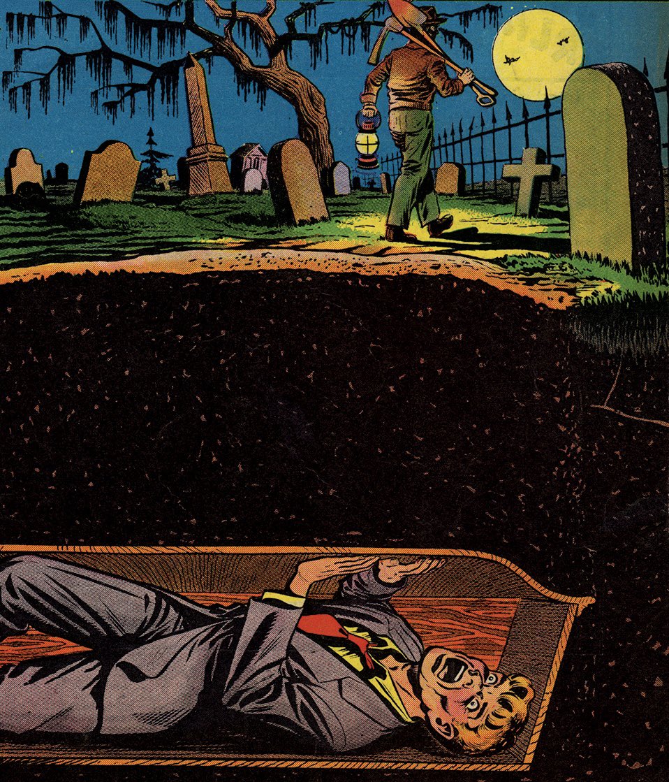eccomics's tweet photo. Happy birthday to Al Feldstein 🎈

Tales from the Crypt cover art from 1952 https://t.co/vRJzkOWwVQ