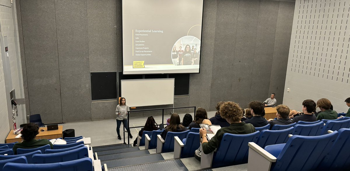 Wrapping up our college presentations @NotreDameHCDSB with <a href="/ConestogaC/">Conestoga College</a> . Thanks to all our student attendees and to Mrs. Beltrano for booking our college prezis. #thinkcollege #YourFutureStartsHere