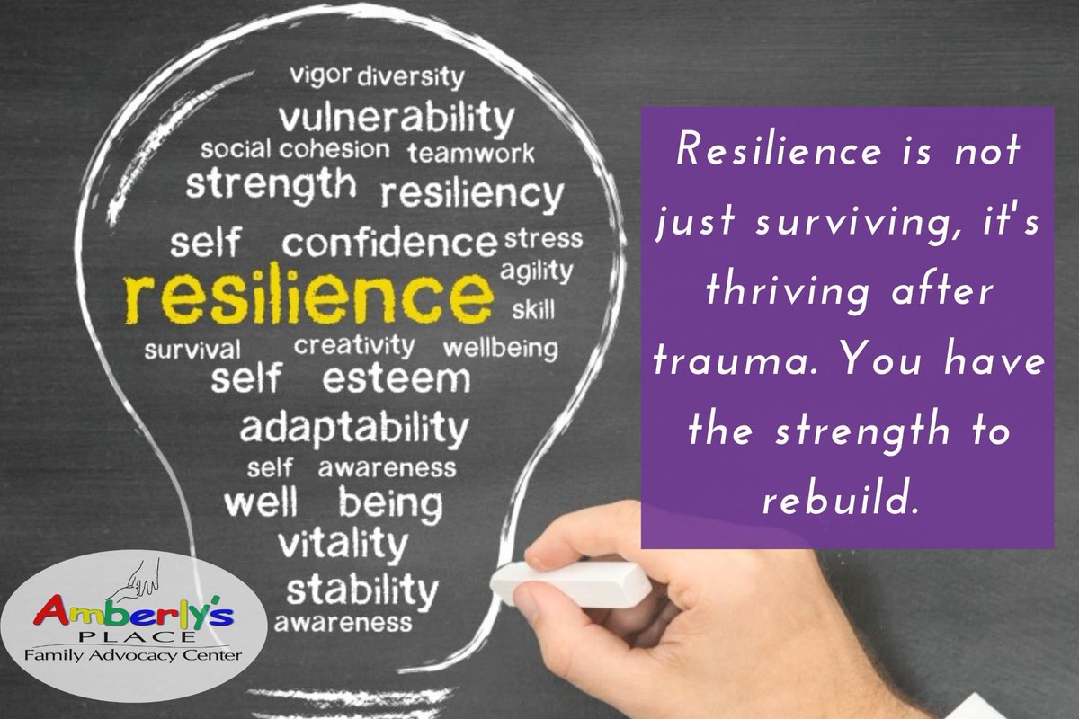 Resilience isn’t just about surviving trauma—it’s about finding the strength to heal, rebuild, and thrive. At Amberly’s Place, we’re here to help you through every step of that journey. You don’t have to face it alone—support is available. Together, we can overcome. 💜 #DVAM