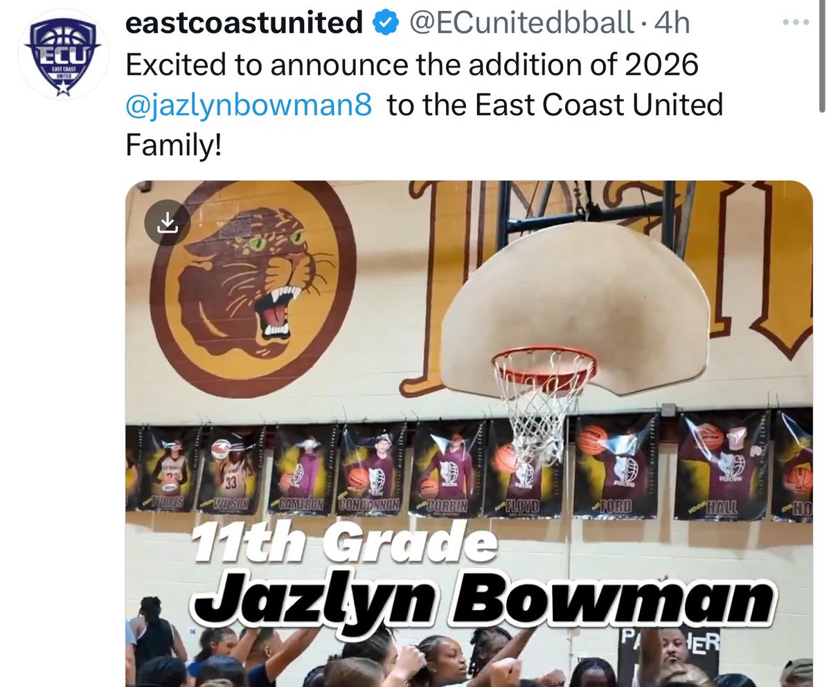 Brandon Clay Brand Marketing (@bclaymarketing) on Twitter photo Brandon Clay Consulting & Recruiting #BClayConsulting x <a href="/brandonclaypsb/">B r a n d o n C l a y</a>
Increased Awareness = 📈 Opportunity
🚨MEMBER UPDATE🚨
‘26 G Jazlyn Bowman (FL) will suit up for East Coast United this spring.
➡️➡️ JOIN THE PROGRAM peachstatebasketball.com/brandon-clay-c… Brandon Clay Consulting & Recruiting #BClayConsulting x <a href="/brandonclaypsb/">B r a n d o n C l a y</a>
Increased Awareness = 📈 Opportunity
🚨MEMBER UPDATE🚨
‘26 G Jazlyn Bowman (FL) will suit up for East Coast United this spring.
➡️➡️ JOIN THE PROGRAM peachstatebasketball.com/brandon-clay-c…