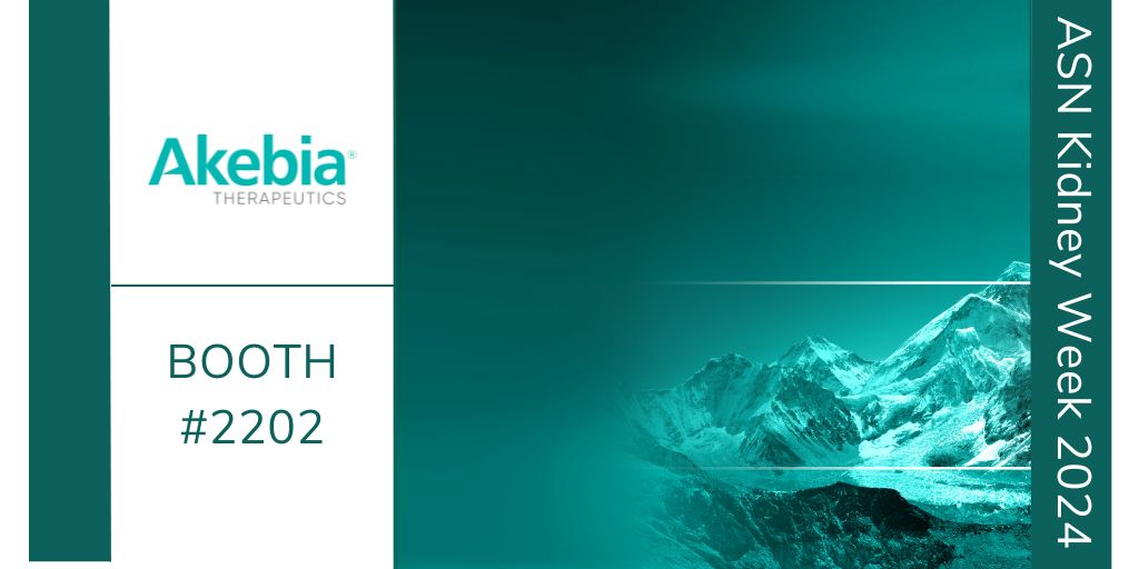 Akebia Therapeutics (@akebiatx) on Twitter photo At <a href="/ASNKidney/">American Society of Nephrology</a> Kidney Week 2024? Stop by to see Team Akebia at Booth #2202 in the Exhibit Hall. We're eager to connect with the Nephrology Community! At <a href="/ASNKidney/">American Society of Nephrology</a> Kidney Week 2024? Stop by to see Team Akebia at Booth #2202 in the Exhibit Hall. We're eager to connect with the Nephrology Community!
