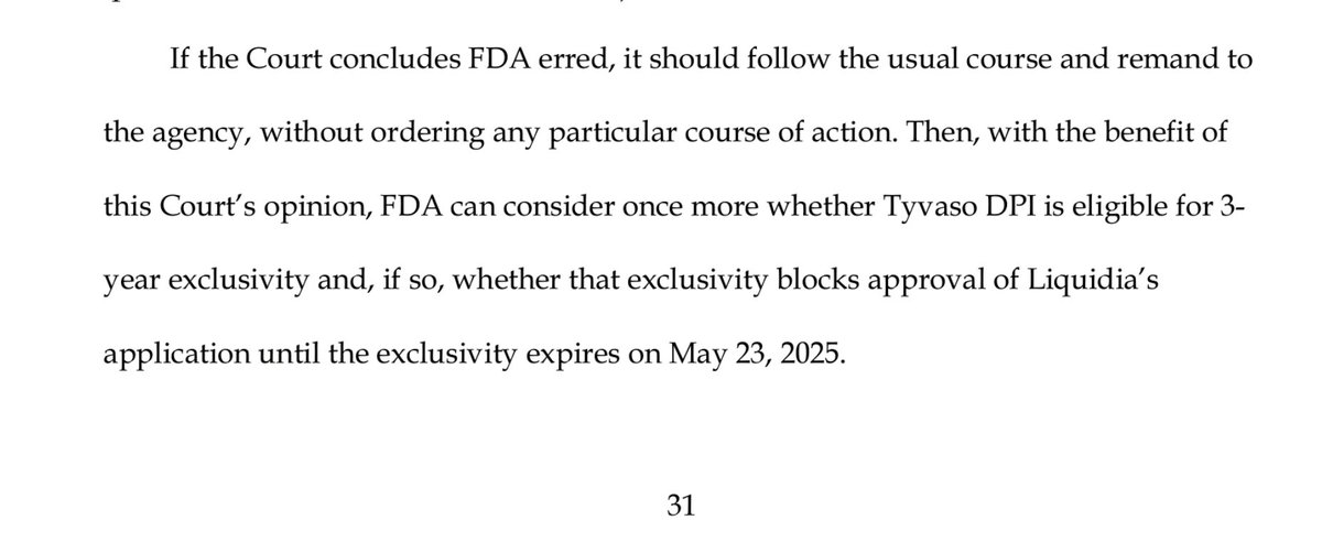 AnnaFlorcia's tweet photo. Here is @US_FDA Lawyers begging the courts to not interfere with the way FDA does things in case they messed up. You don't ask in this matter if you didn't fabricate exclusivity and did not make a deal with $UTHR. We need to get Congressmen/women involved ASAP. $LQDA https://t.co/gso9DQzcg2
